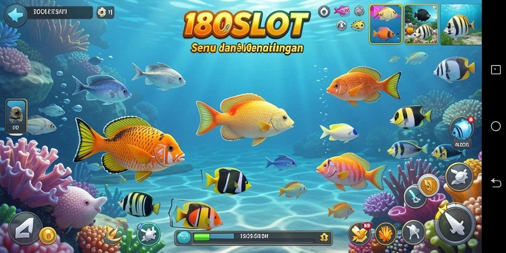 Tampilan gameplay Tembak Ikan yang menarik dan mengasyikkan.