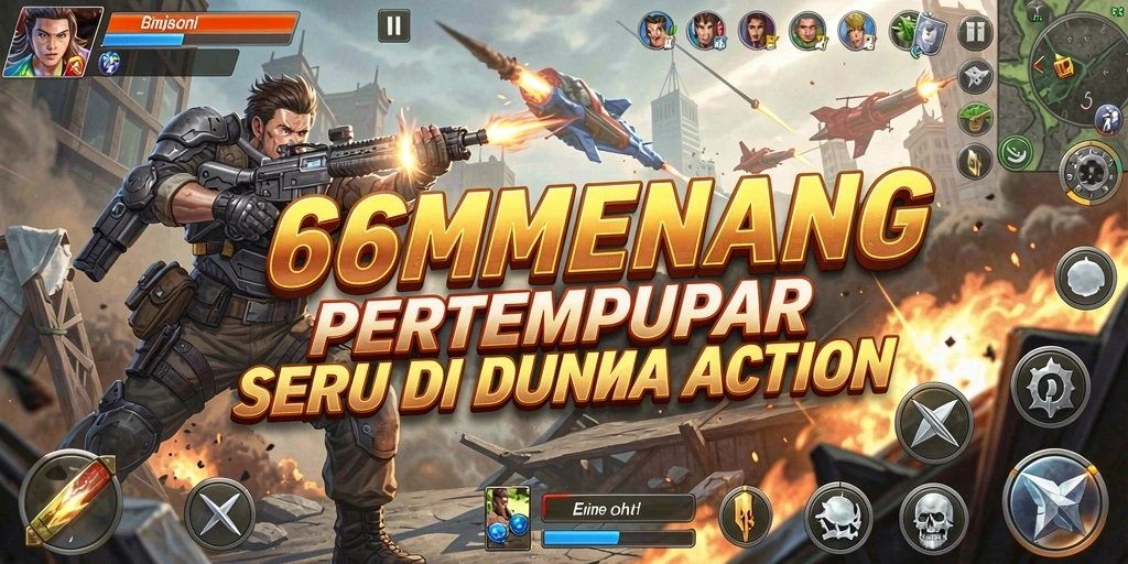 Tampilan gameplay seru dalam 66MENANG dengan aksi cepat.