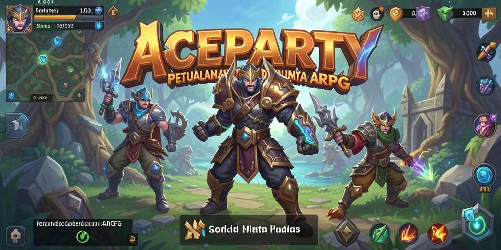 Gameplay mendebarkan dengan pertarungan karakter di dunia fantasi.