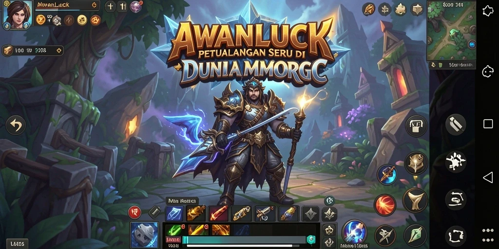 Screenshot gameplay menampilkan pertarungan seru di AWANLUCK.