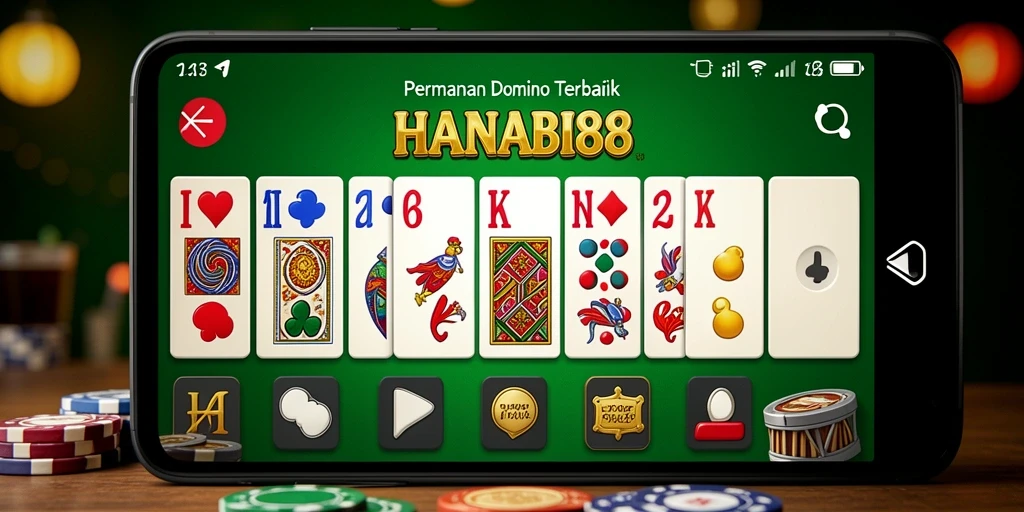Tampilan gameplay Domino yang seru di HANABI88.