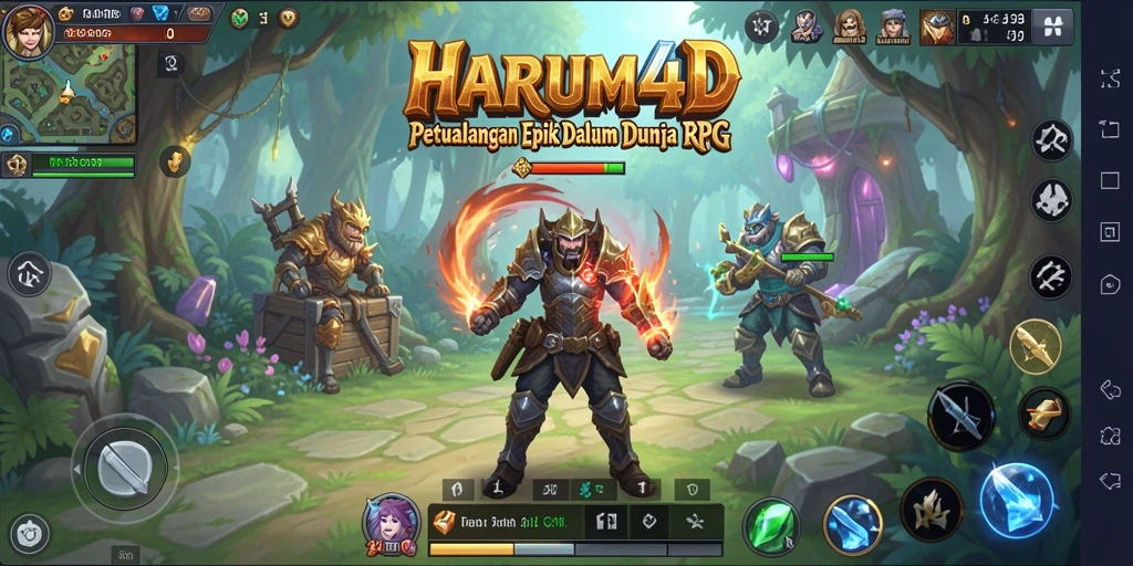 Tampilan gameplay epik dari HARUM4D dengan karakter dan petualangan yang menakjubkan.