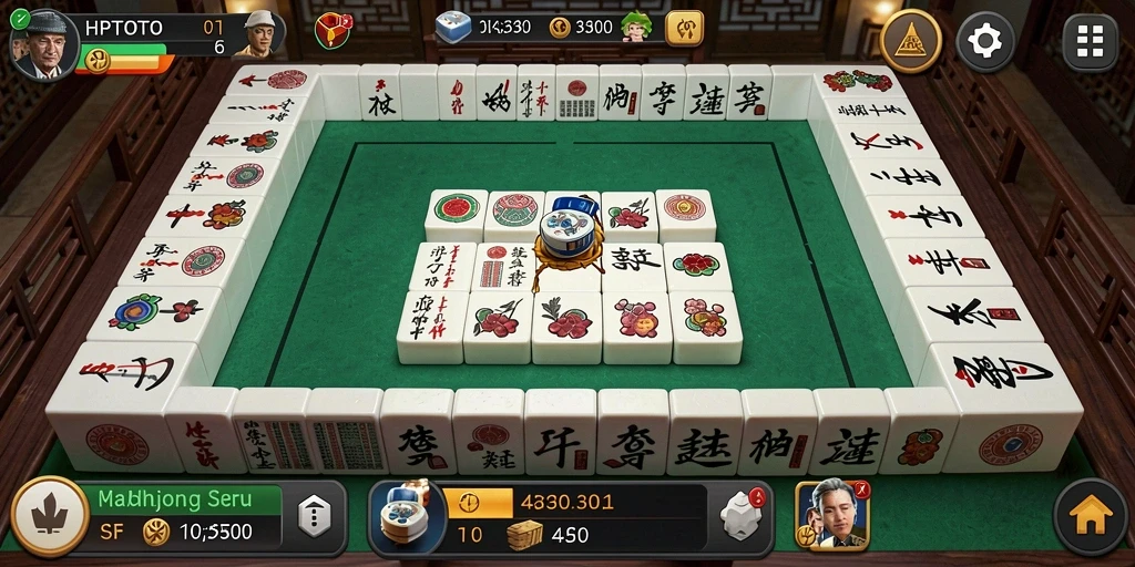 Tampilan gameplay seru HPTOTO yang penuh tantangan Mahjong.