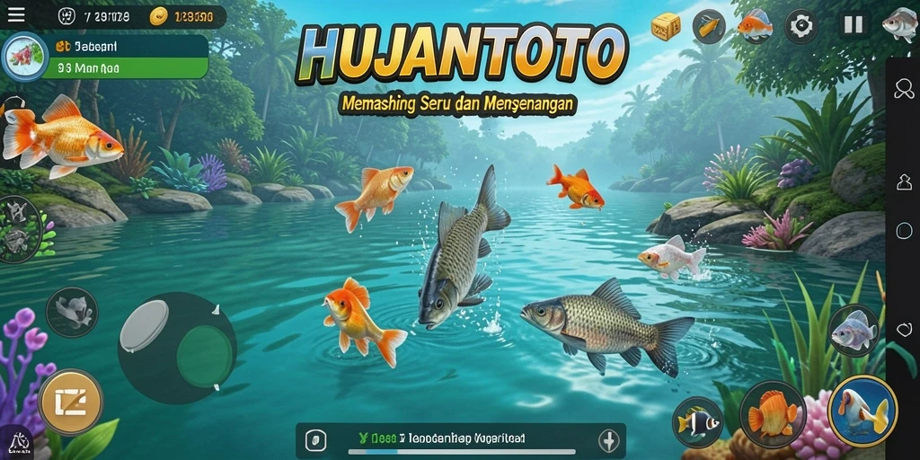 Tampilan menarik dari gameplay HUJANTOTO yang penuh aksi memancing.