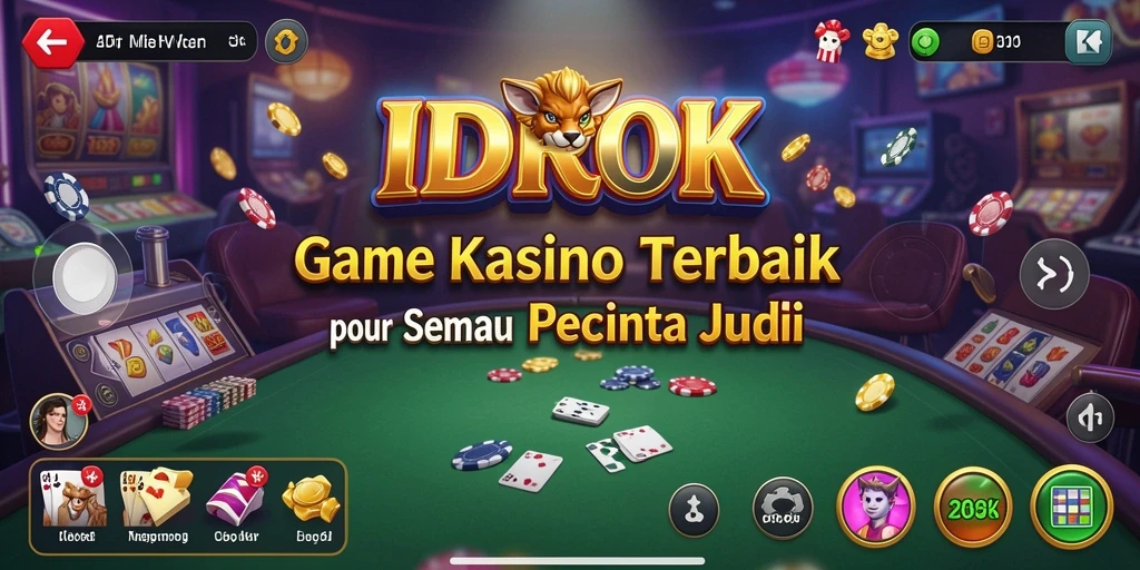 Tampilan permainan kasino IDROK yang menarik dan seru.