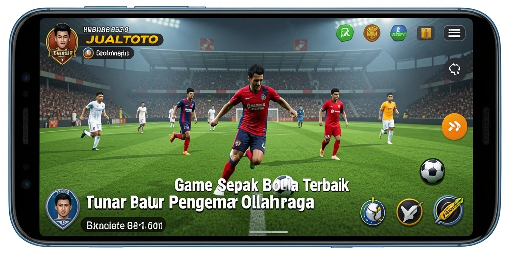 Tampilan menarik dari gameplay sepak bola di JUALTOTO.