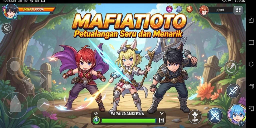 Tangkapan layar MAFIATOTO menampilkan aksi pertarungan seru dengan karakter anime.
