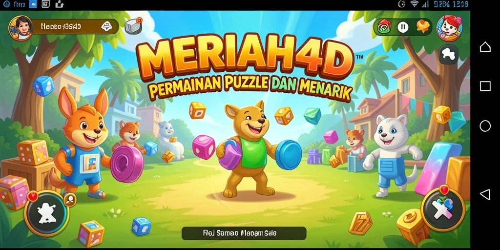 Screenshot gameplay <strong>MERIAH4D</strong> dengan tampilan puzzle yang menarik.
