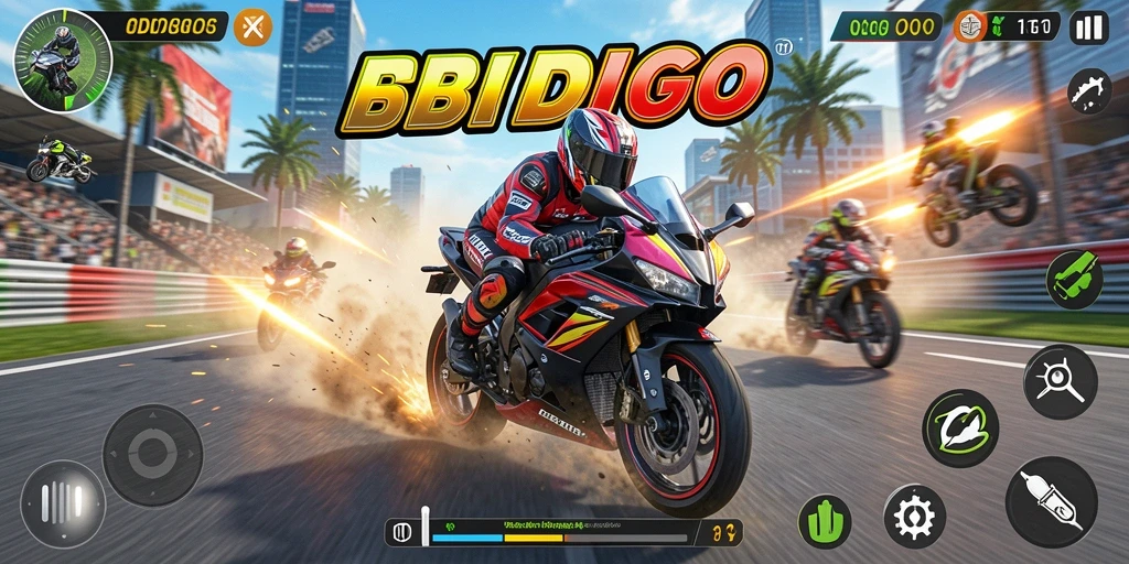 Gameplay ODDIGO yang menegangkan dan penuh aksi balapan motor.