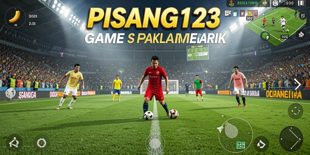 Tampilan gameplay PISANG123 dengan aksi sepak bola yang mendebarkan.