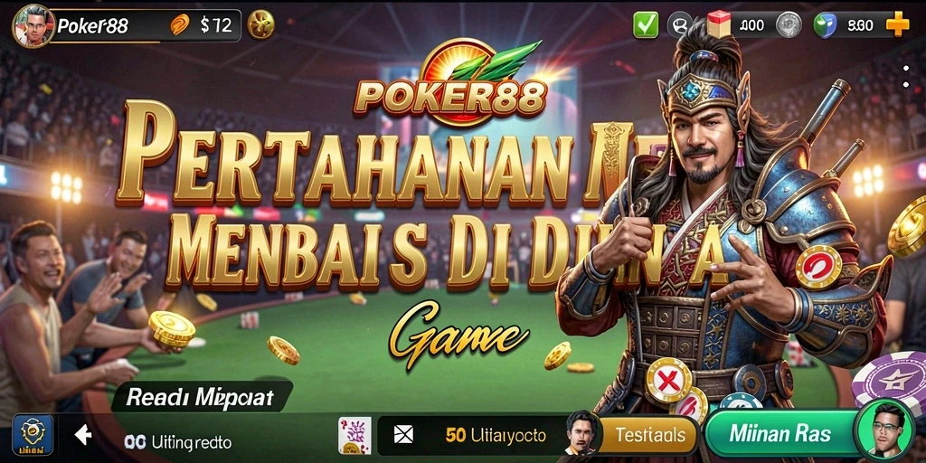 Screenshot POKER88 menampilkan aksi mendebarkan dalam Tower Defense.