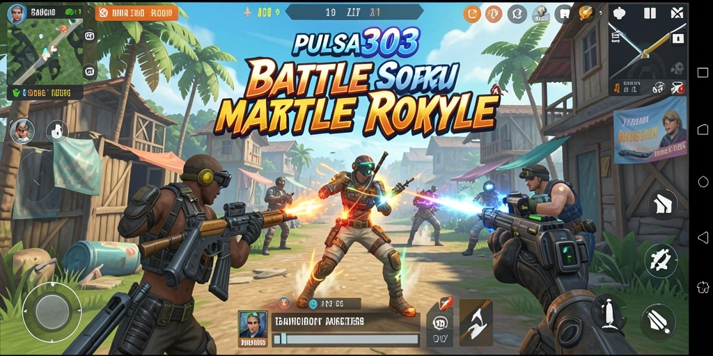 Screenshot PULSA303 menampilkan aksi intens dalam pertempuran Battle Royale.