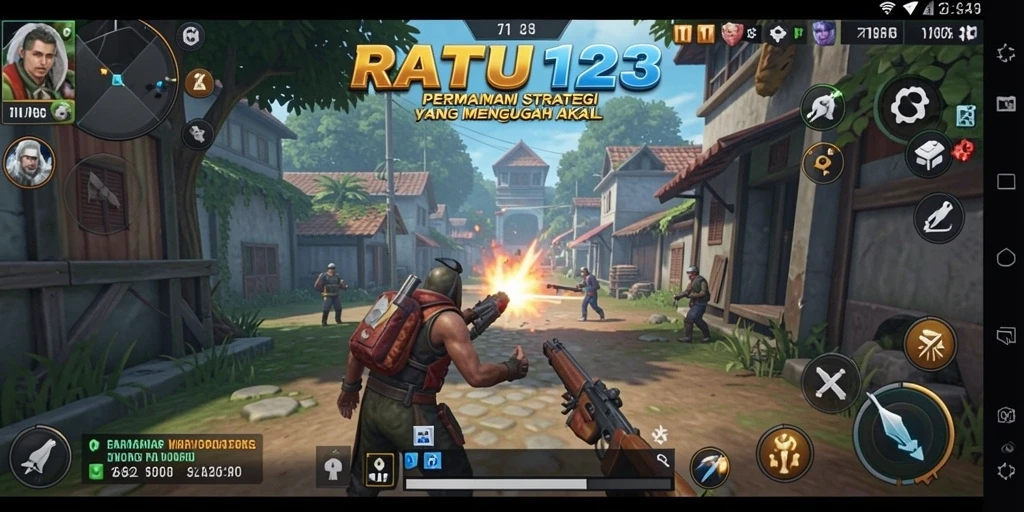 Screenshot gameplay utama RATU123 menampilkan aksi strategi yang mendebarkan.