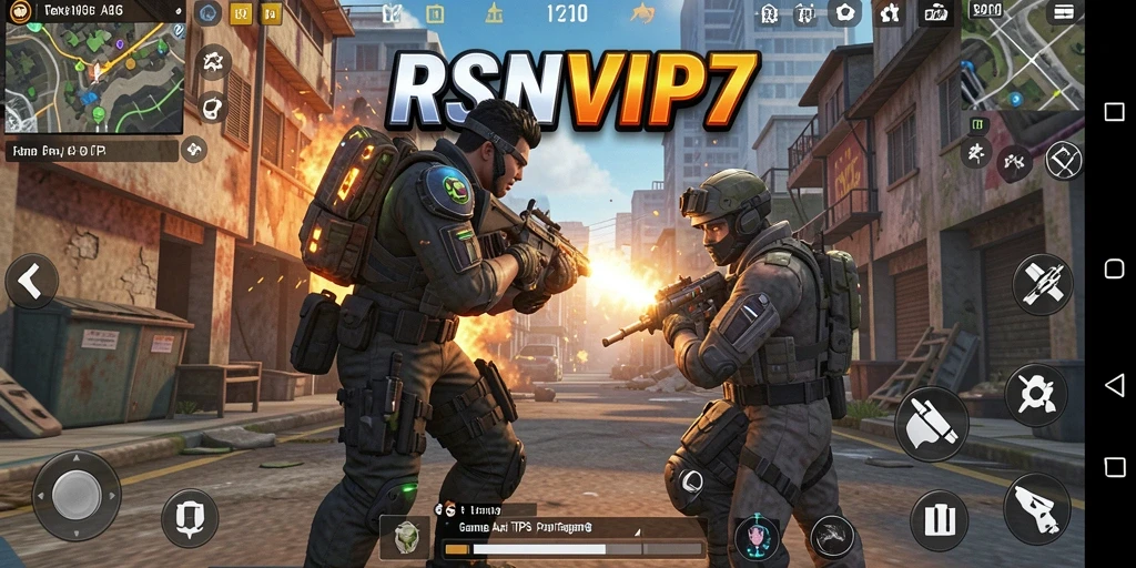 Tangkapan layar gameplay penuh aksi dari RSNVIP7.