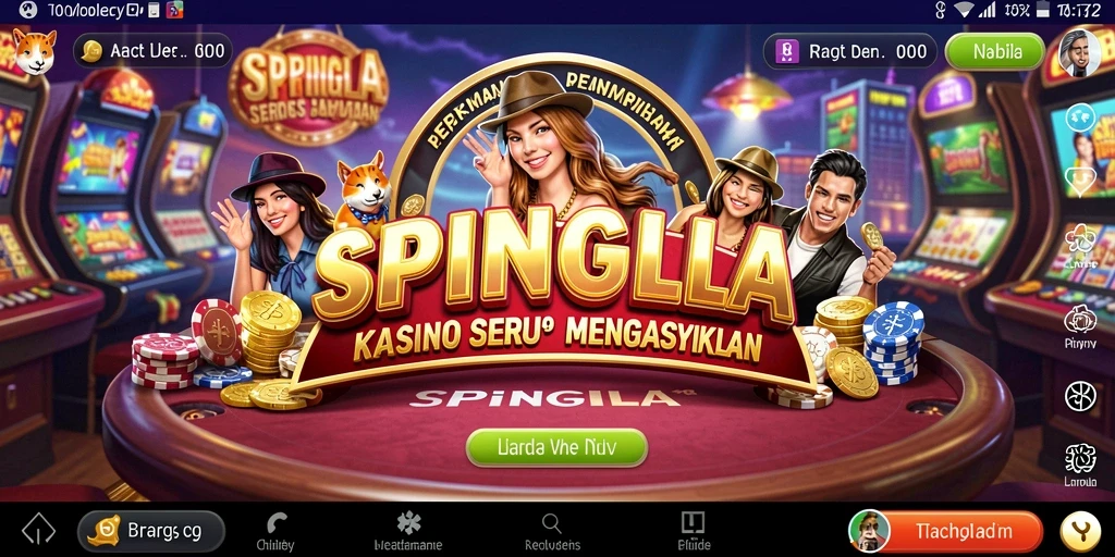 Screenshot utama SPINGILA menampilkan gameplay Kasino yang menarik.
