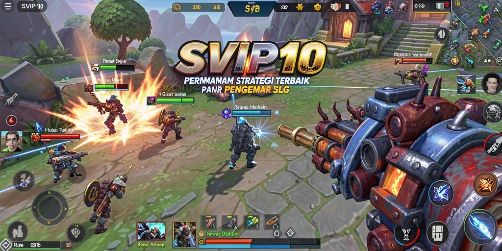 Tampilan screenshot gameplay SVIP10 menampilkan pertempuran strategis yang menarik.