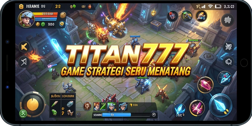 Tampilan gameplay strategis yang menegangkan dan seru di TITAN777.